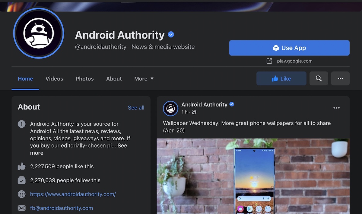 Android Authority Facebook page