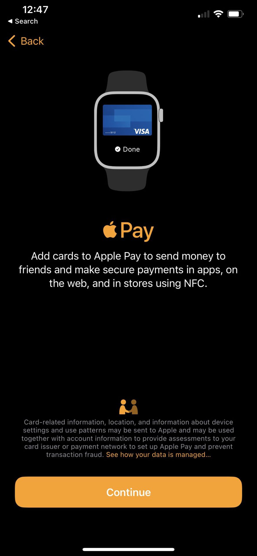 Apple Pay Continue