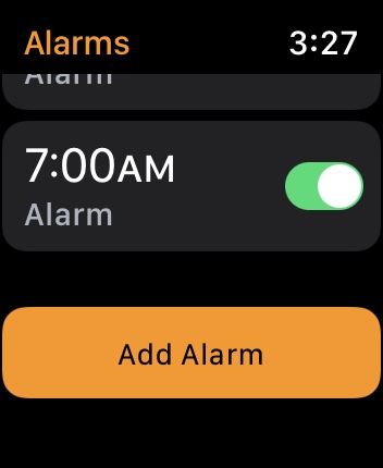 Apple Watch Add Alarm