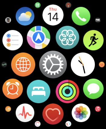 Apple Watch Apps Grid Settings