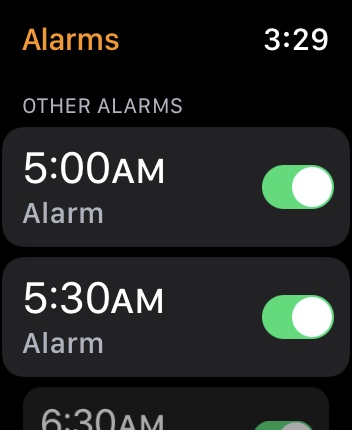 Apple Watch Other Alarms