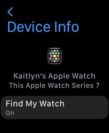 Apple Watch Screenshot Find My Watch