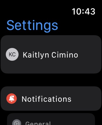 Apple Watch Screenshot Settings Name