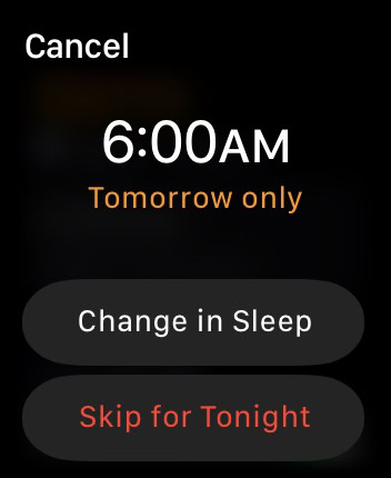 Apple Watch Skip For Tonight
