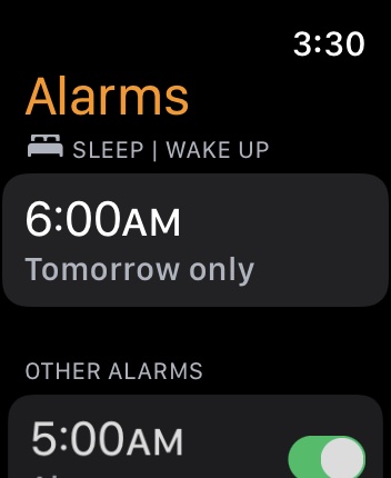 Apple Watch Sleep Wake Alarm
