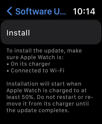 Apple Watch Software Update