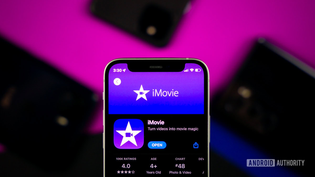 Apple iMovie on iPhone stock photo 9