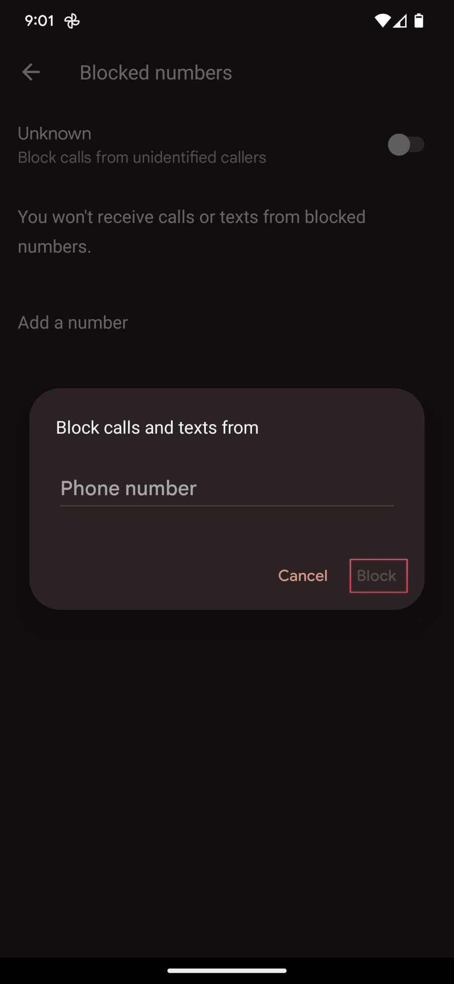 Block Contacts on Pixel method 3 4