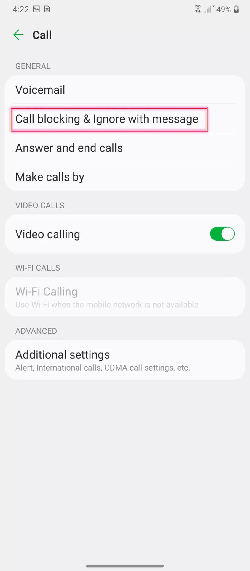 Block LG contacts from your dialer 2