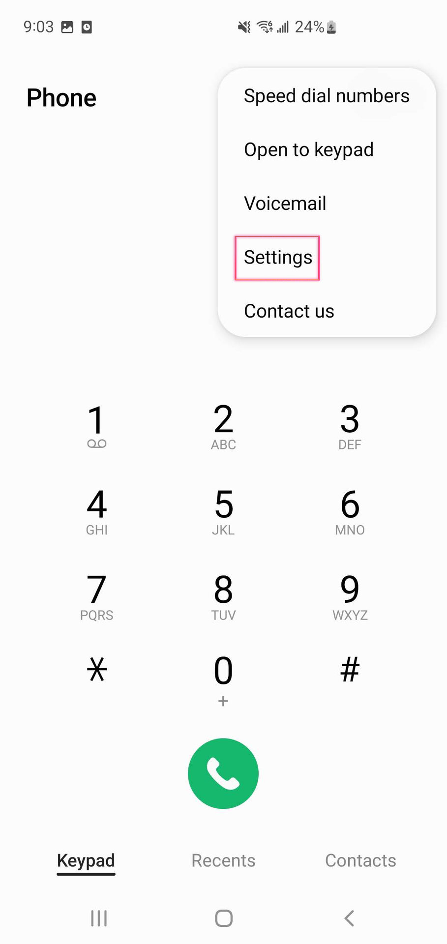 Block contacts on Samsung devices using Phone app 2