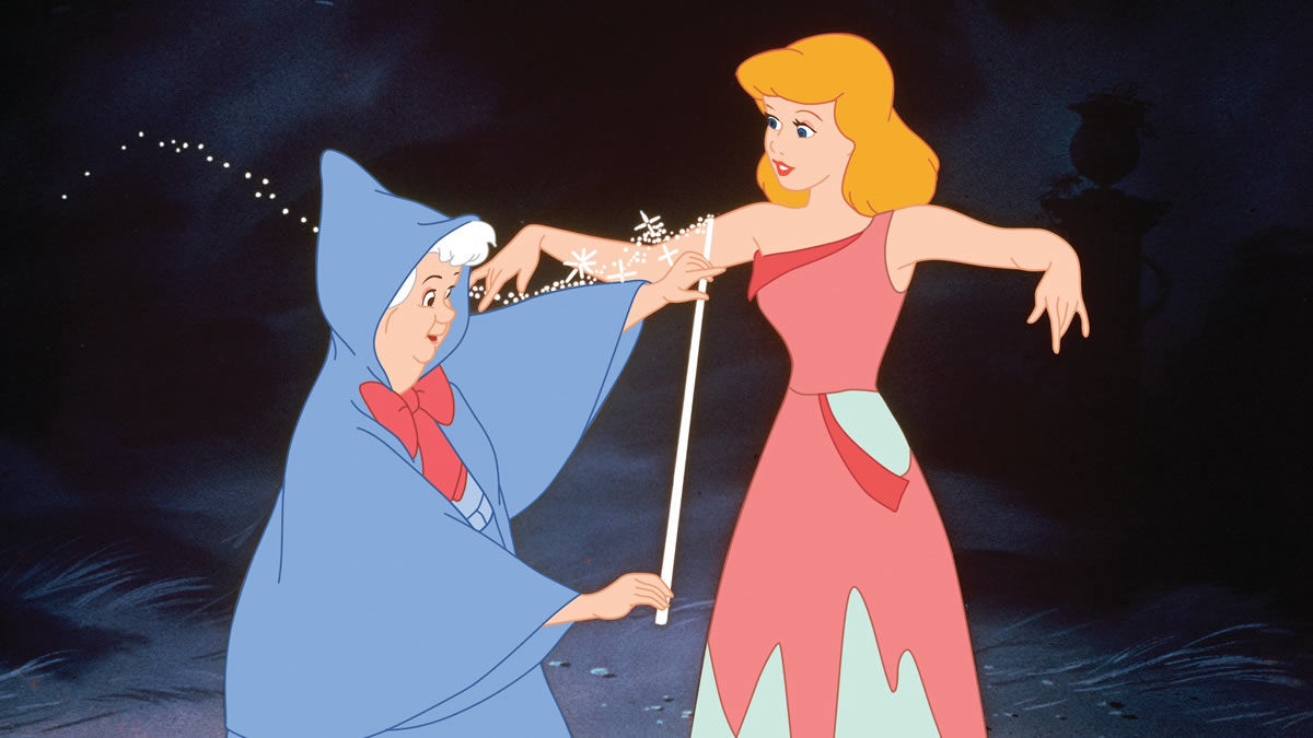Cinderella and her fairy godmother