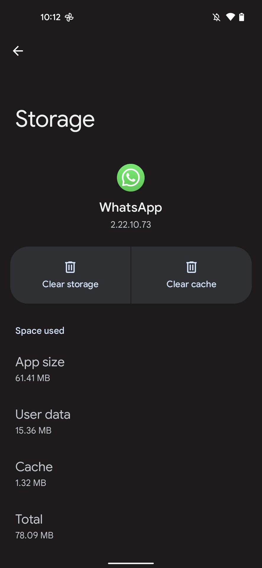 Cancella cache e spazio di archiviazione di WhatsApp 4