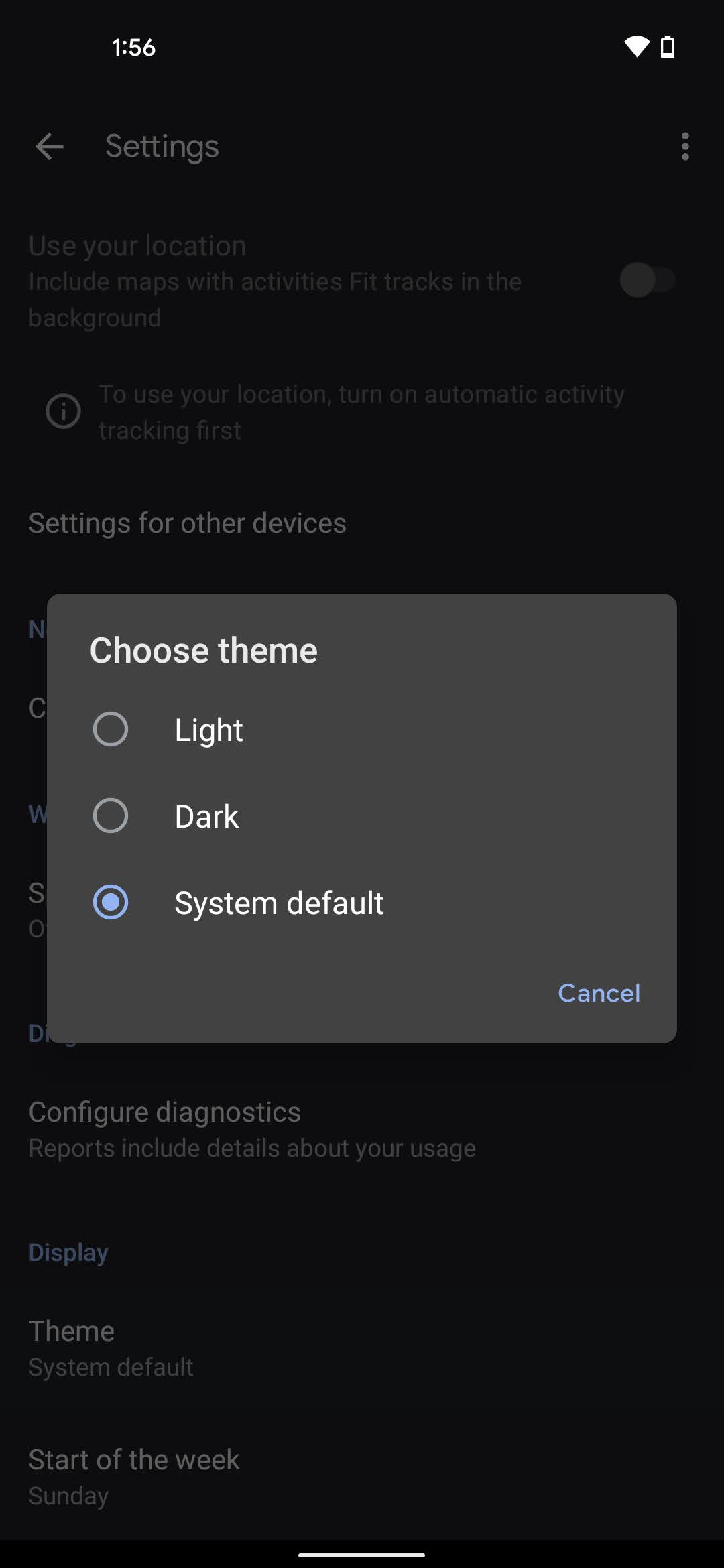 Dark Mode Google Fit 3