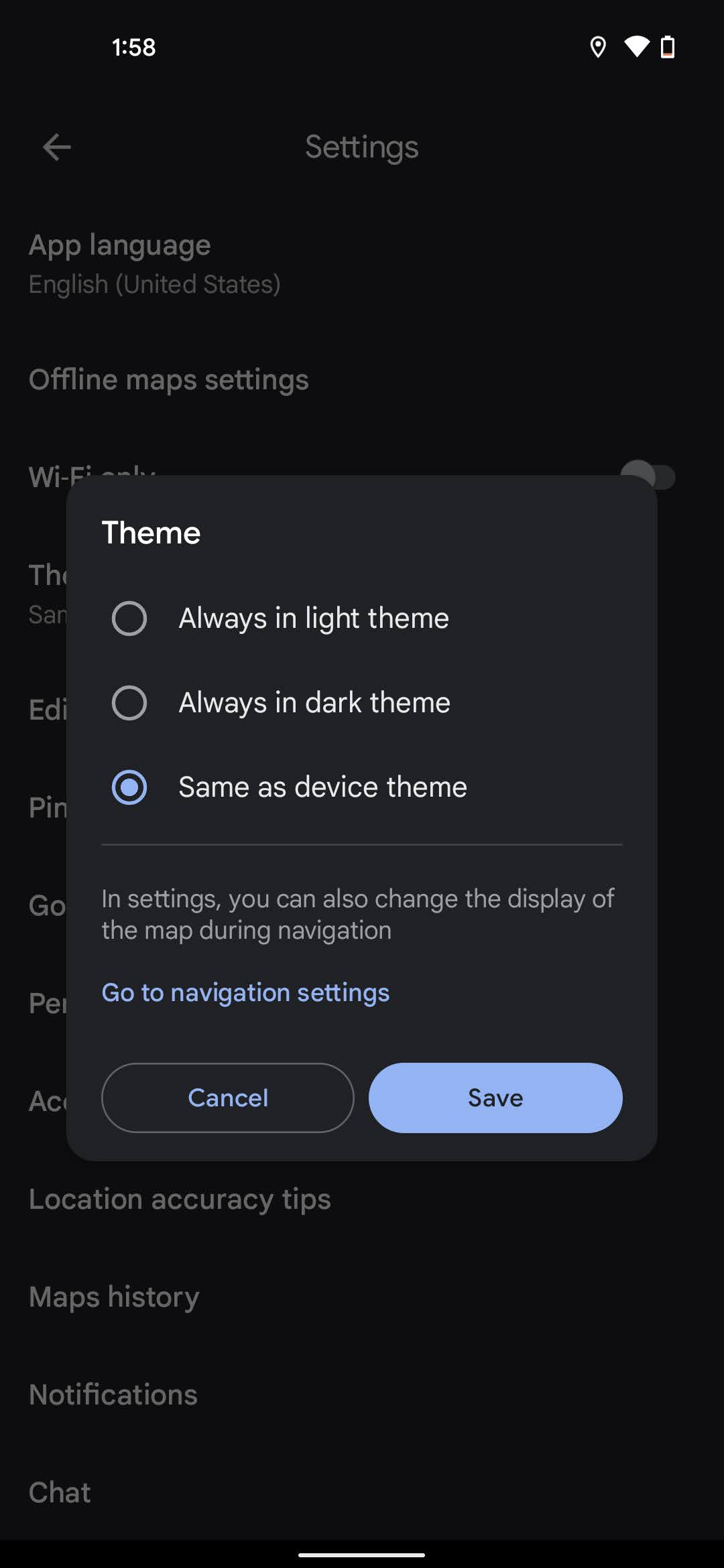 Dark Mode Google Maps 3