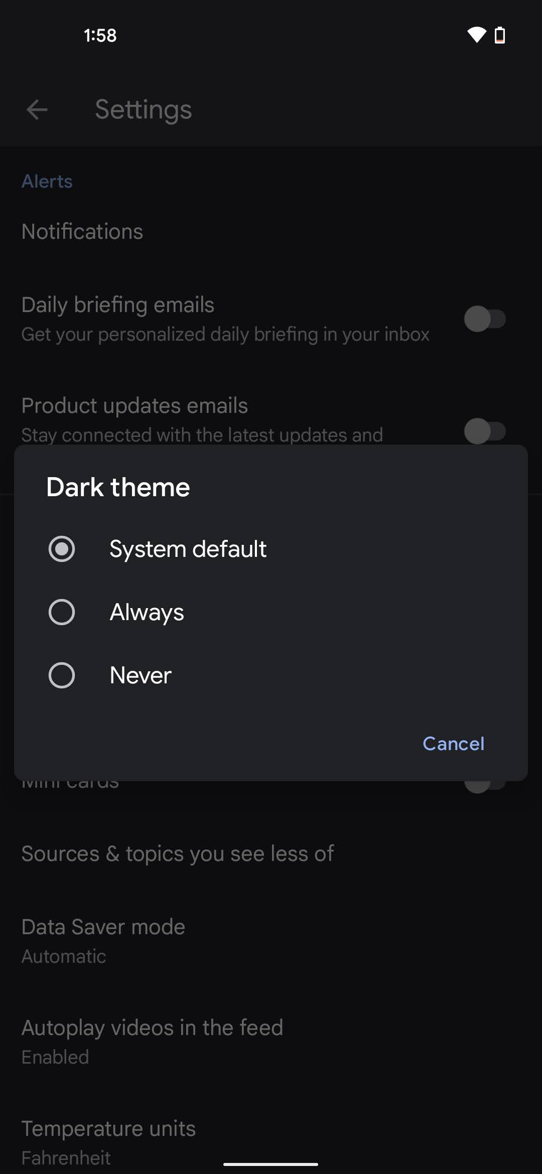 Dark Mode Google News 3