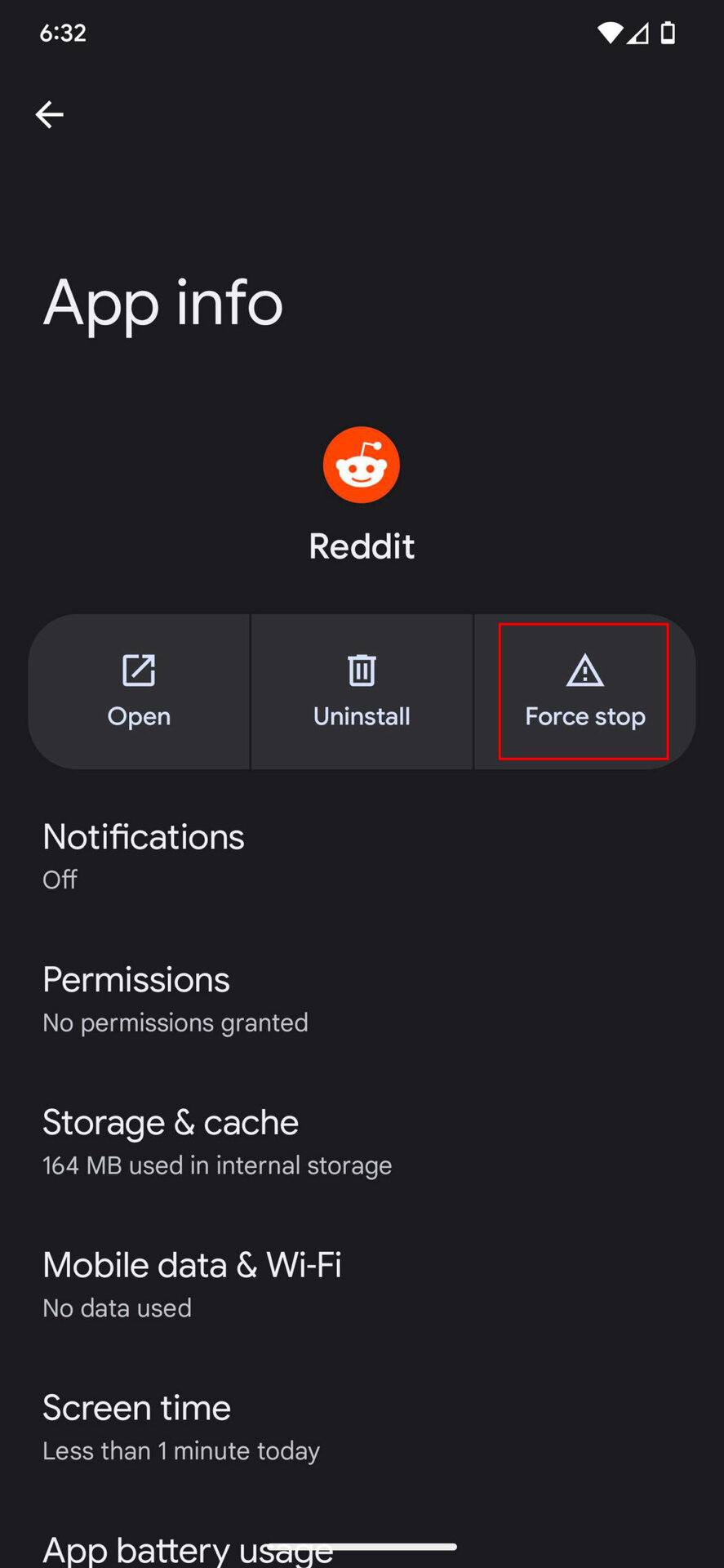 How to force stop Reddit on Android 3