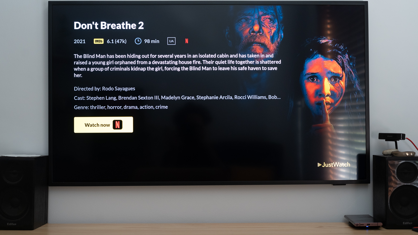 JustWatch showing where to watch Don't Breathe 2