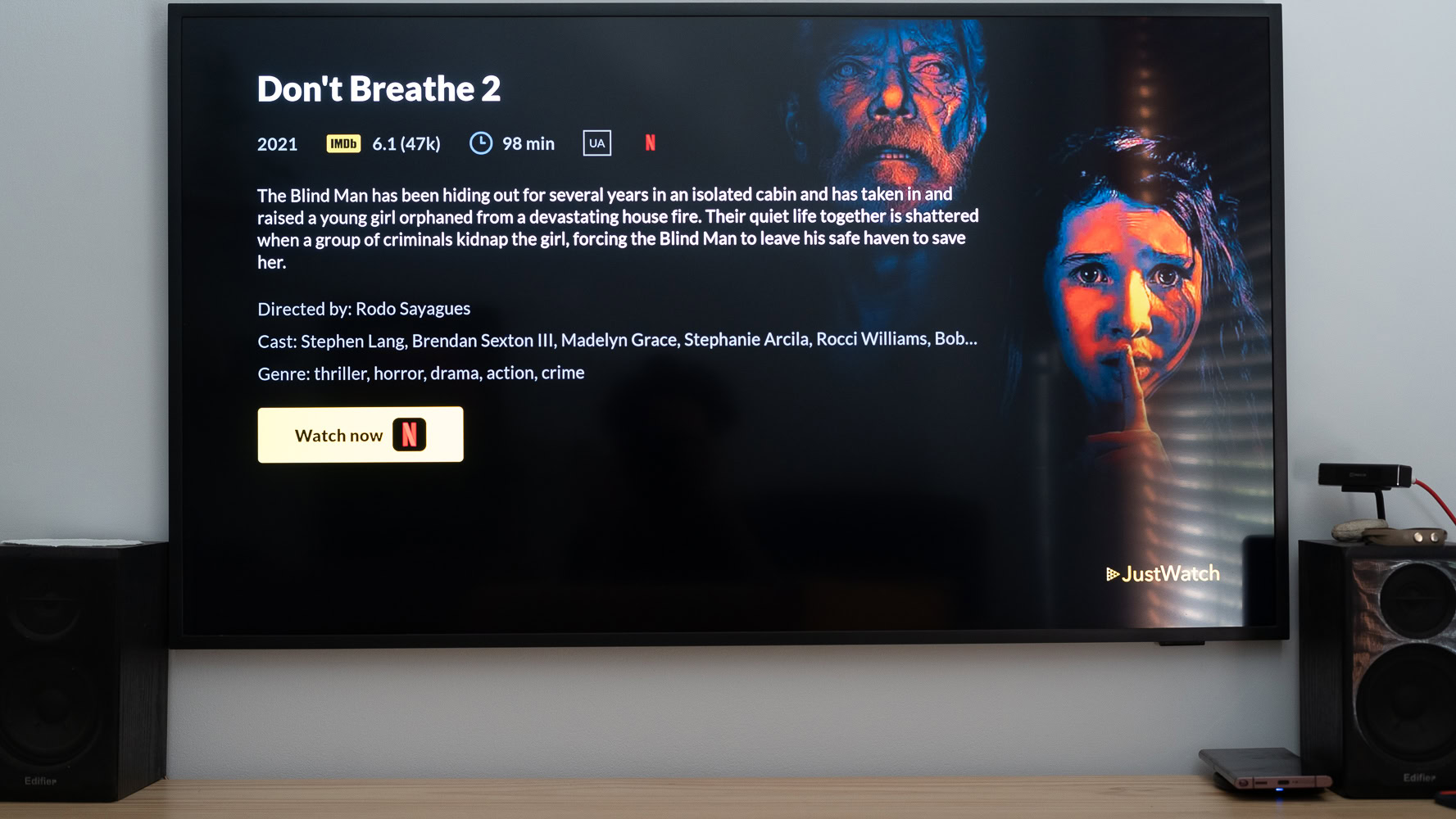 JustWatch showing where to watch Don't Breathe 2