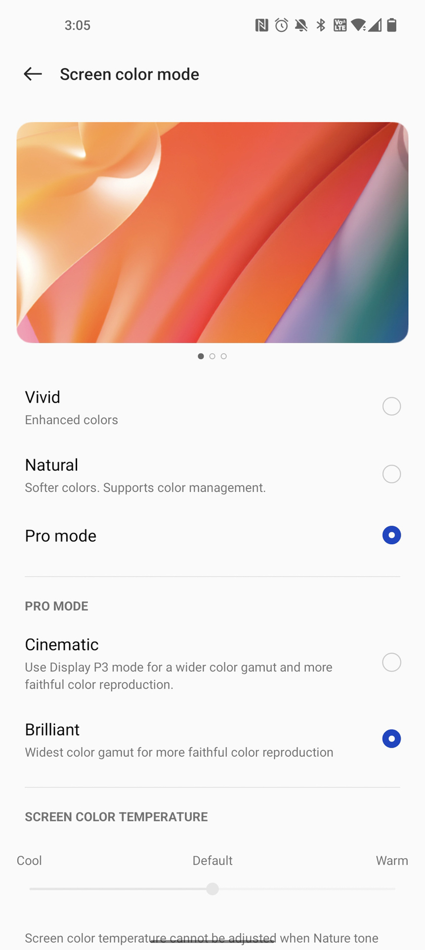 OnePlus 10 Pro More Color Profiles