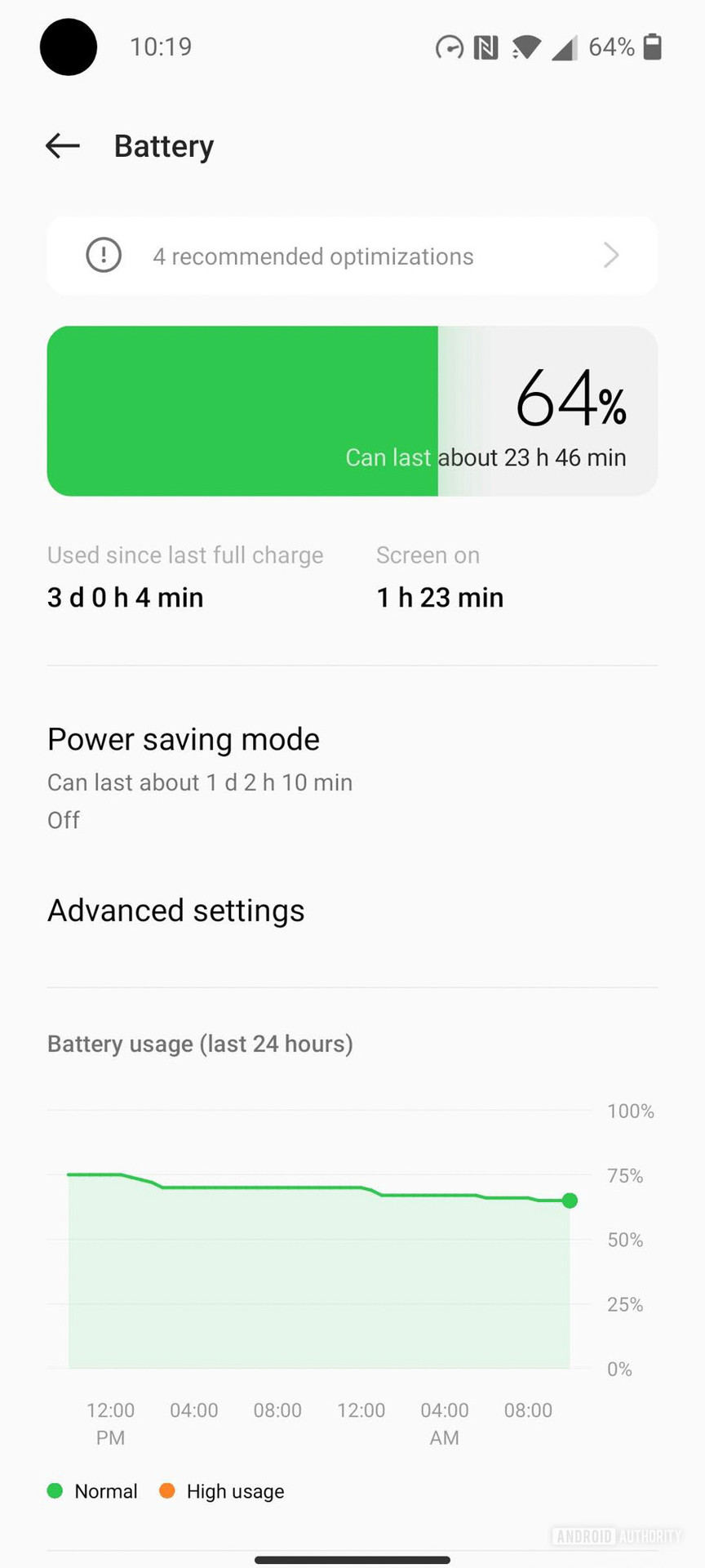 OnePlus Nord N20 Battery Settings