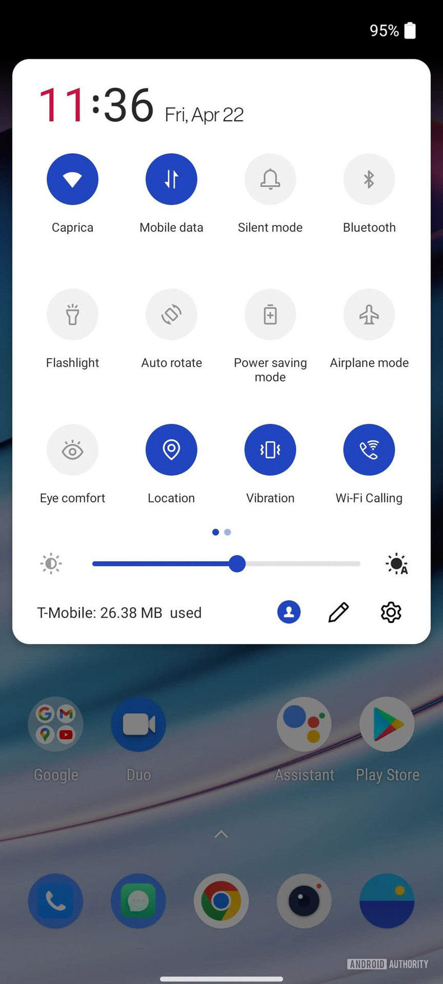 OnePlus Nord N20 Quick Settings