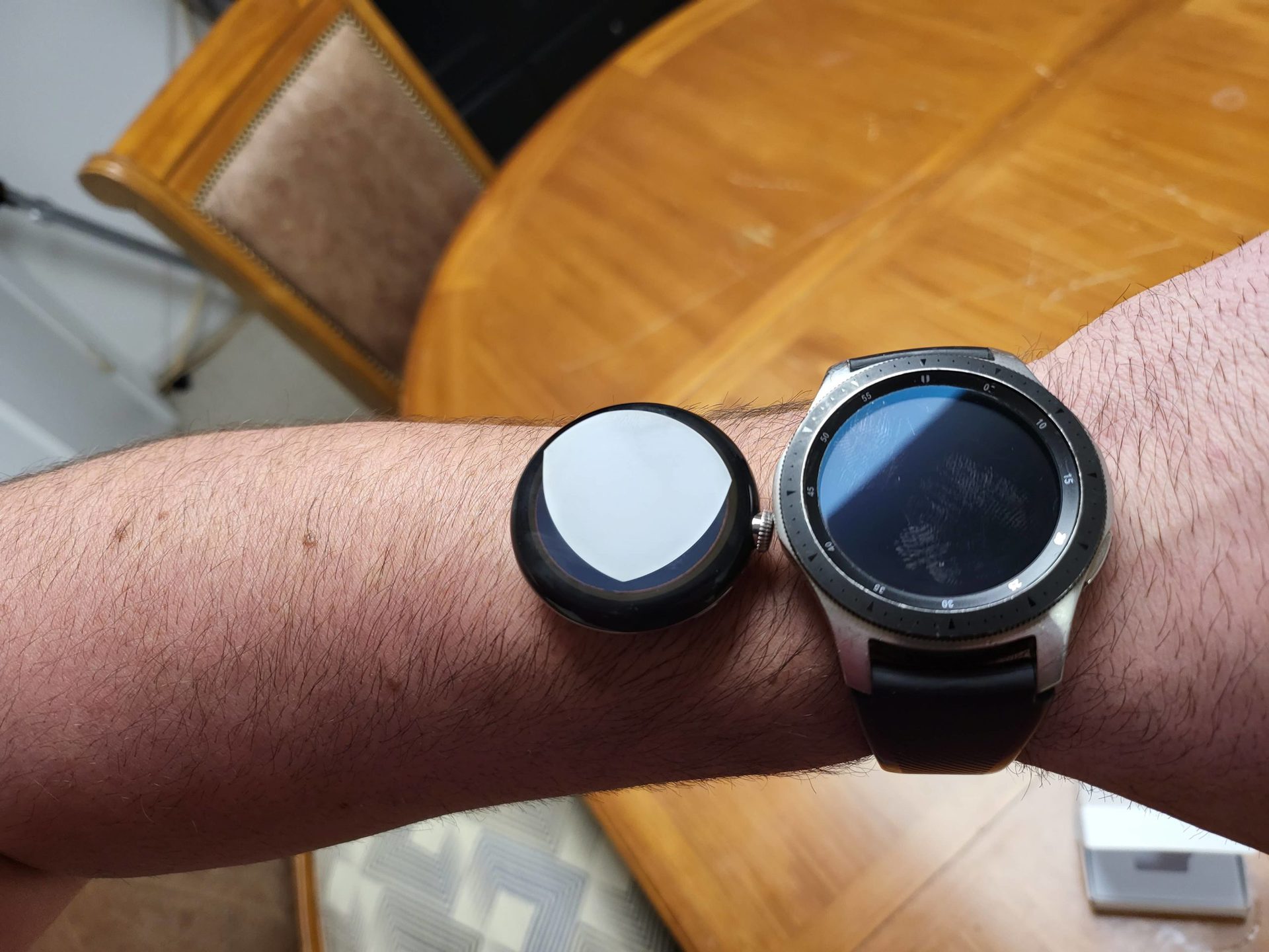 Pixel Watch on wrist tagtech414 reddit
