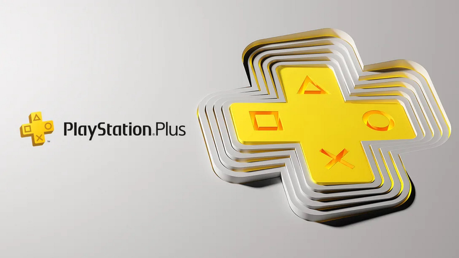 Logo PlayStation Plus berukuran besar