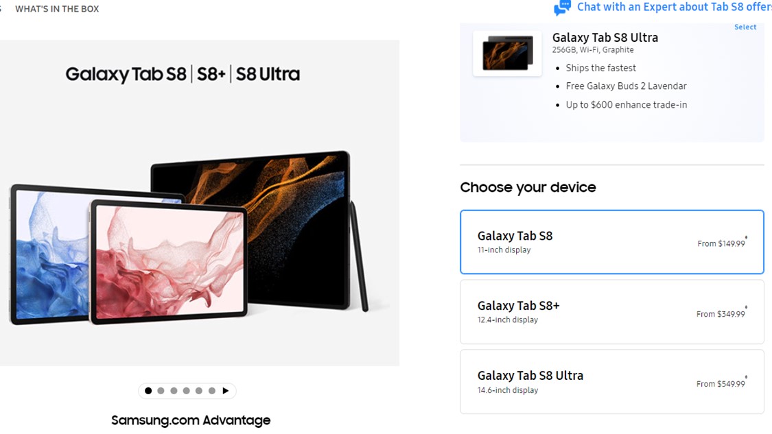 Samsung Galaxy S8 Tablet Deals
