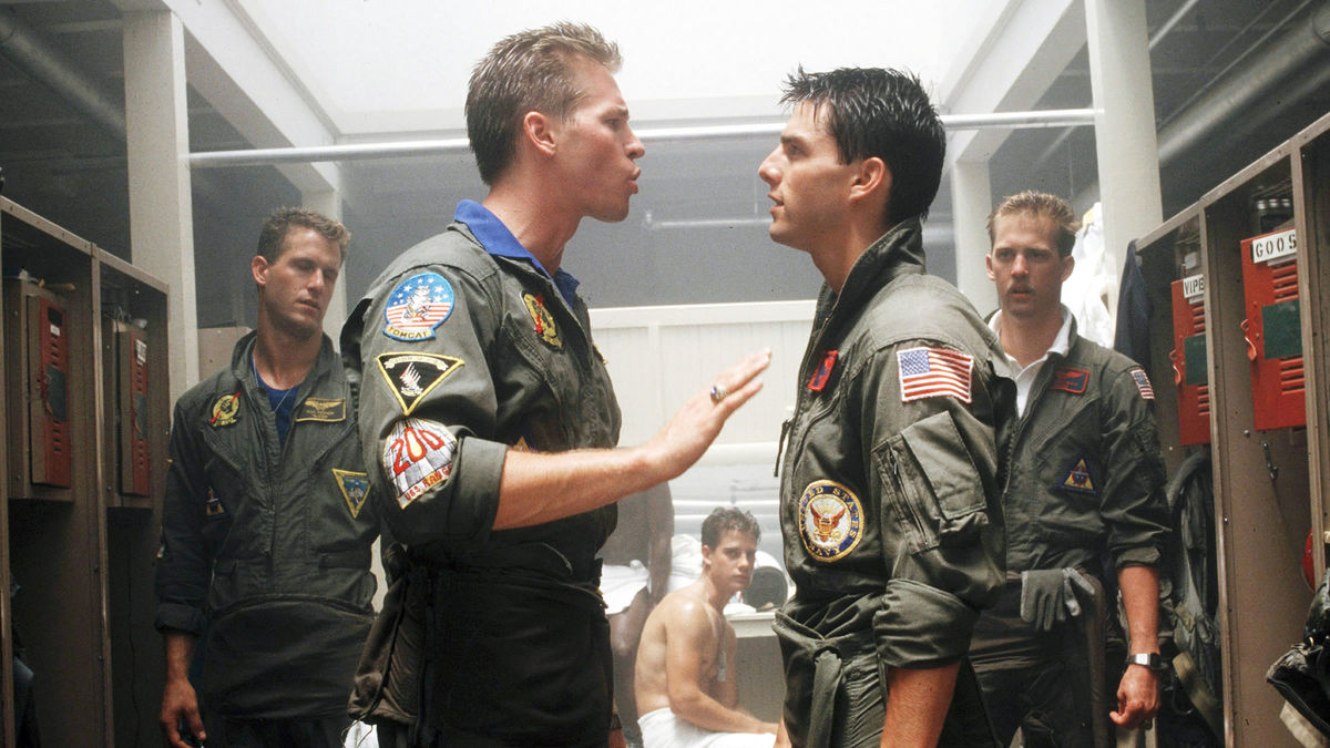 Tom Cruise and Val Kilmer face off in Top Gun - new on amazon prime video in june