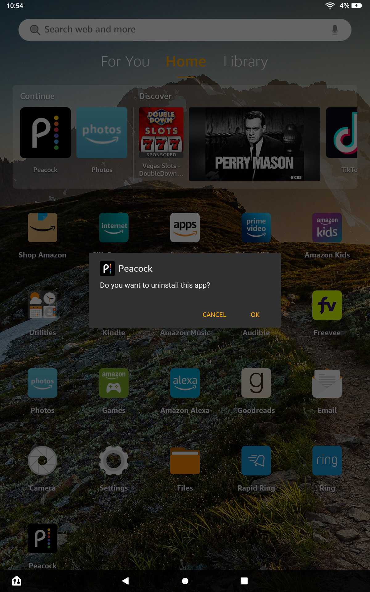Uninstall apps on Amazon Fire tablets 3