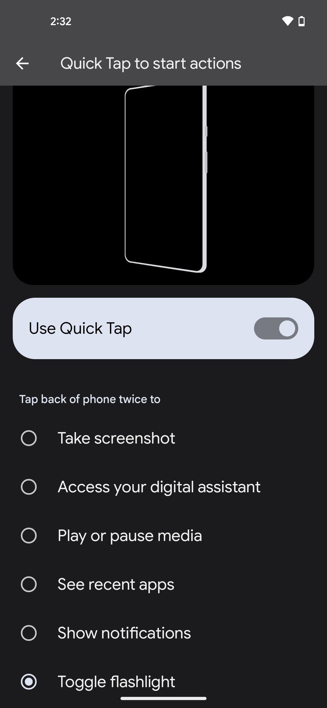 Using Quick Tap on Pixel phones 4