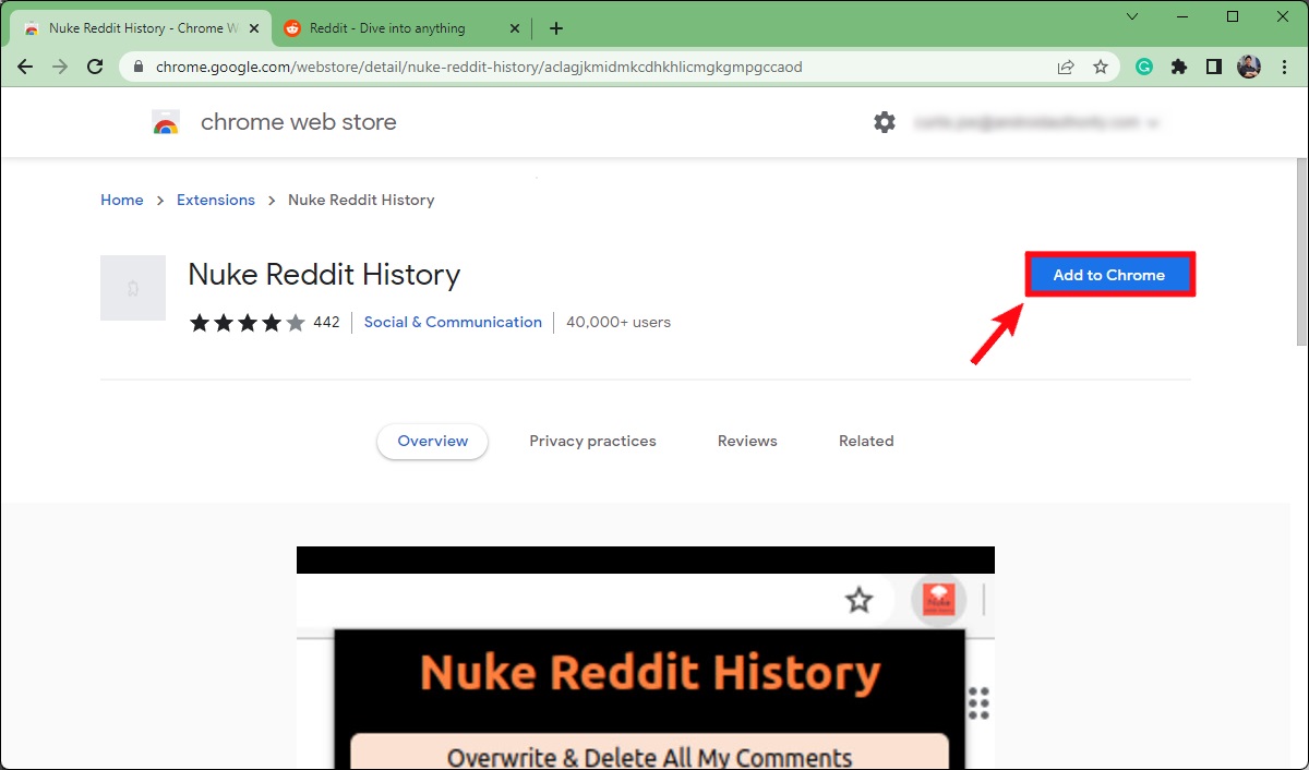 add to chrome nuke reddit history