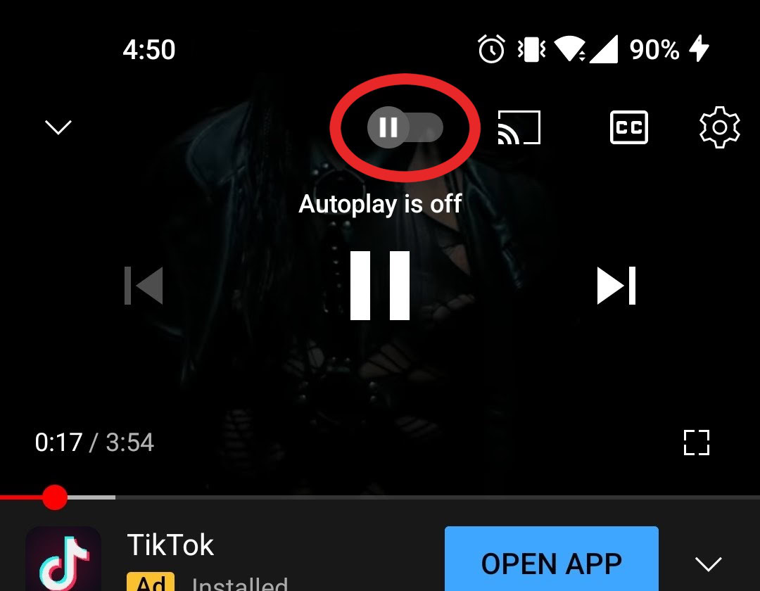 videos will automatically play when you open the app, even