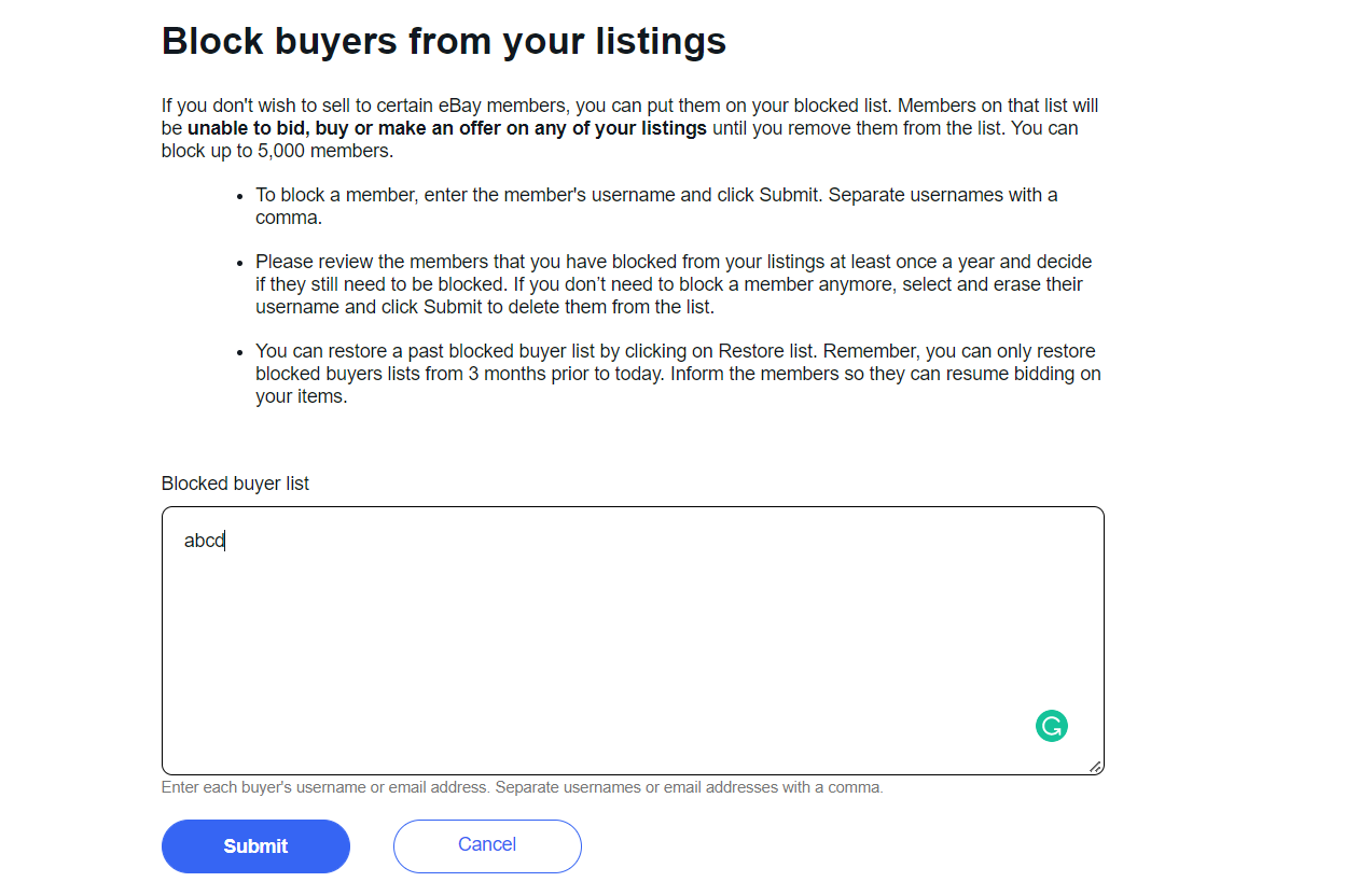 Blocked bidder ebay camping trolls