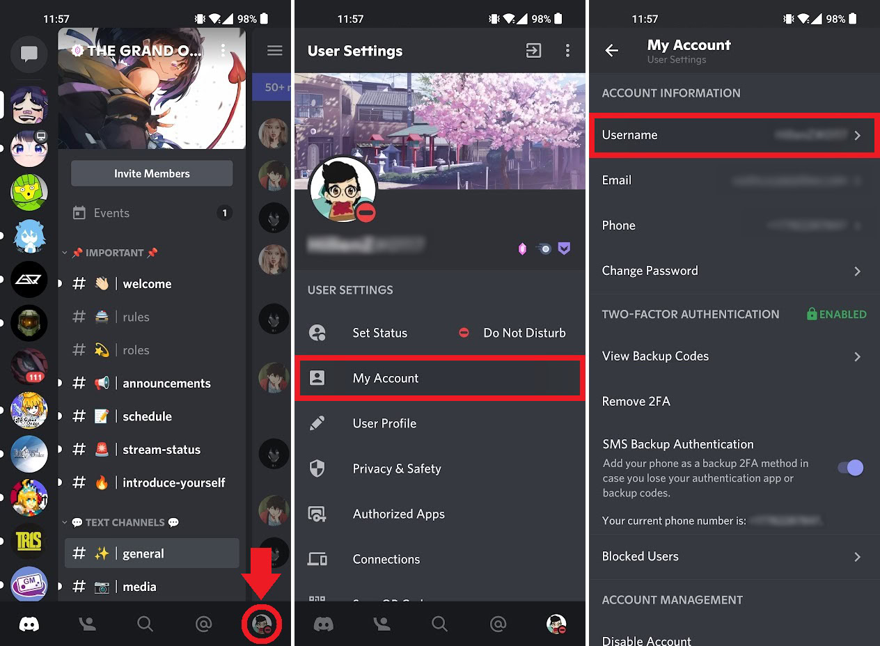 changing username discord mobile