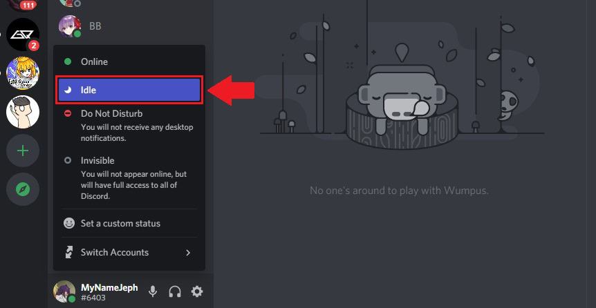 What does idle mean and how do you set it on Discord? - Android