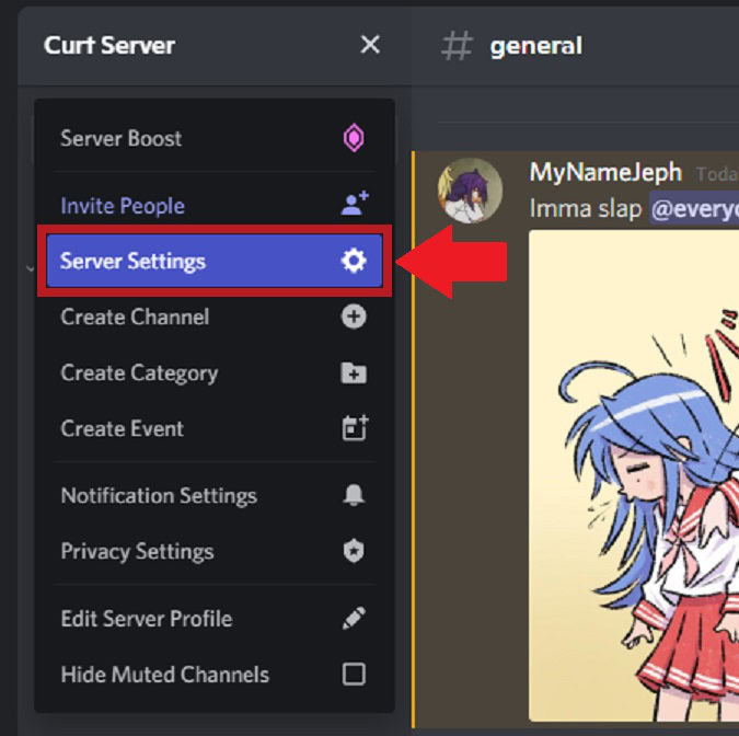 click server settings from your desktop client
