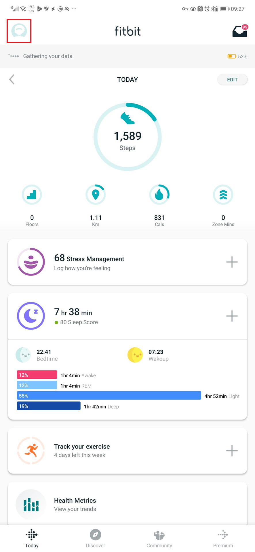 fitbit exercise shortcuts 4