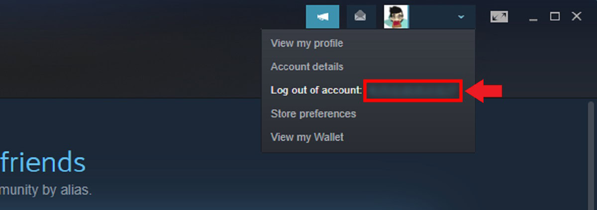 location of the steam account name