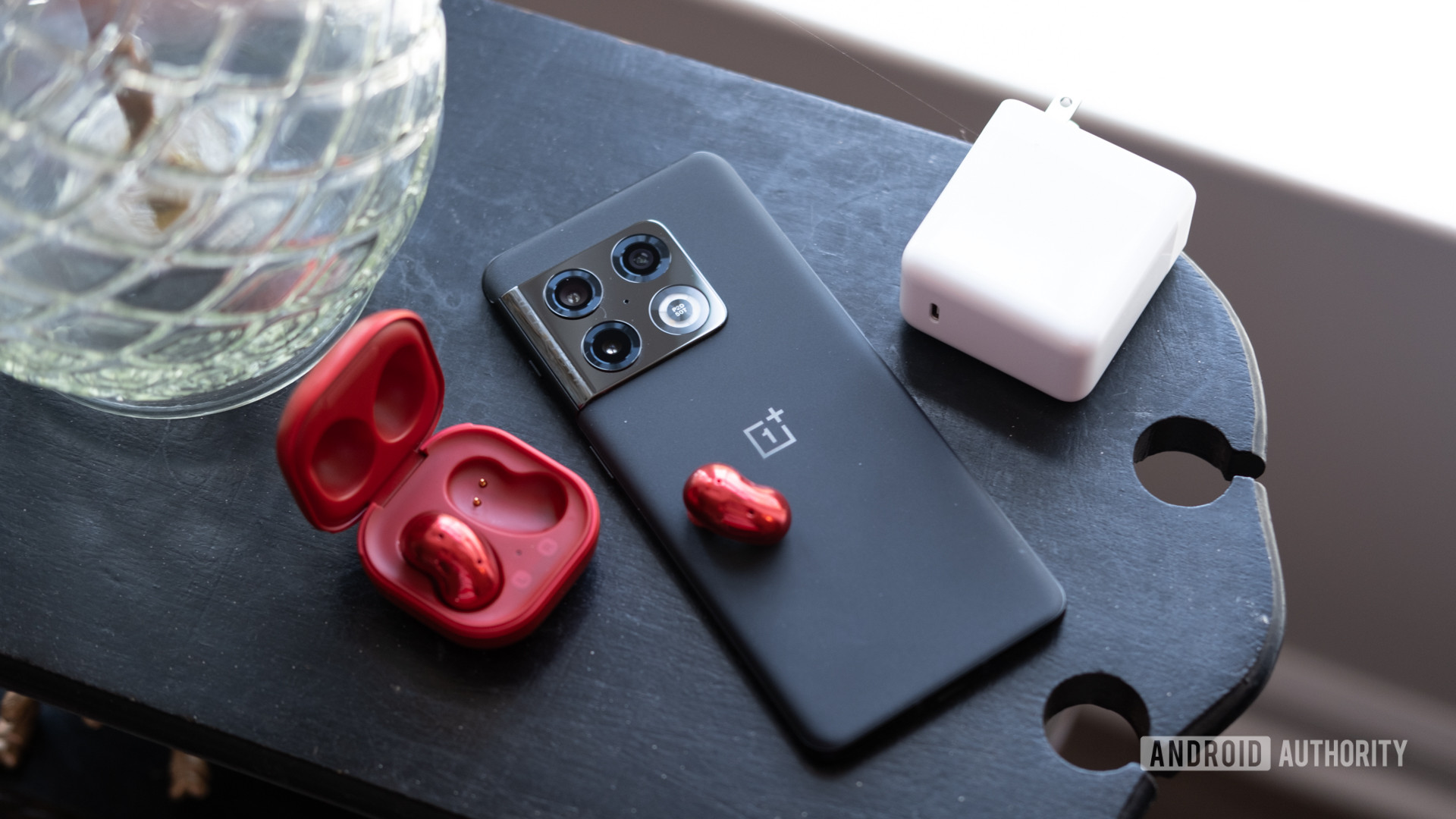 OnePlus earbuds and charger