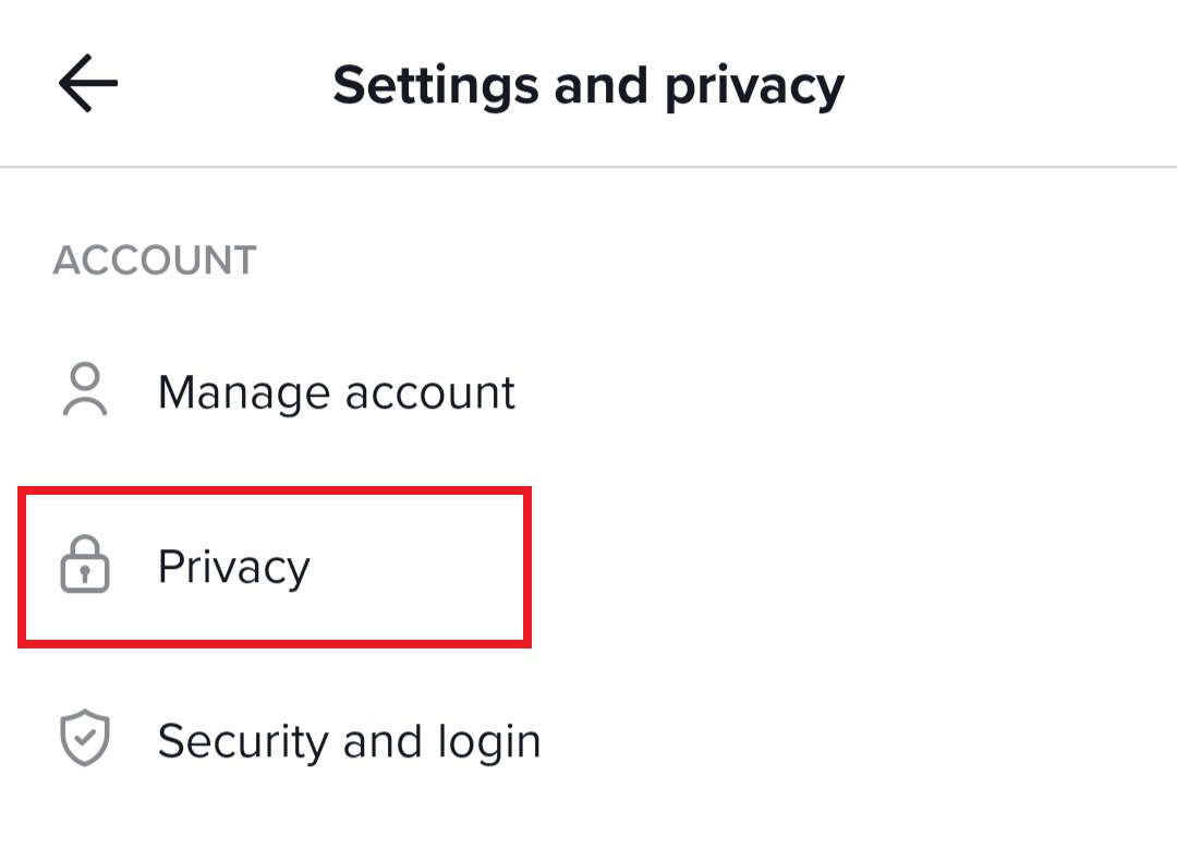 privacy TikTok