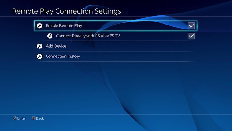 ps4 enable remote play