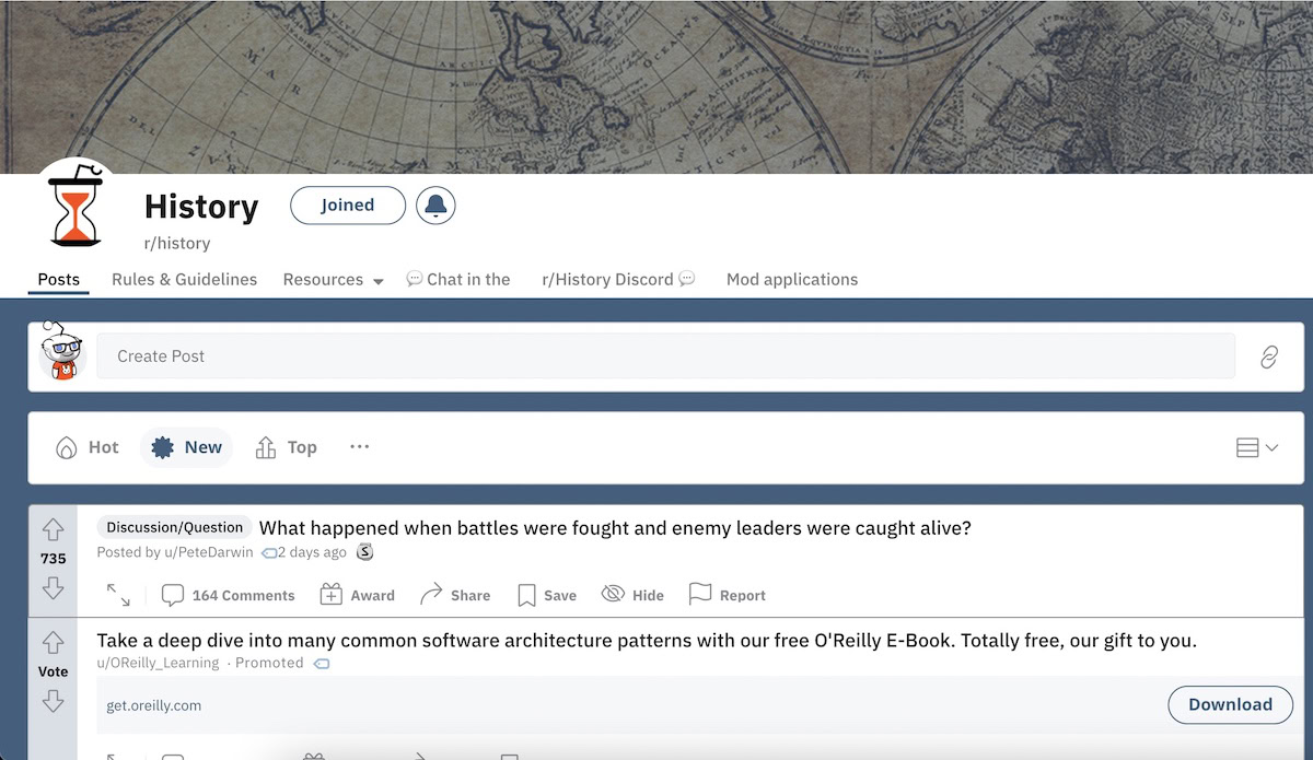 history subreddit