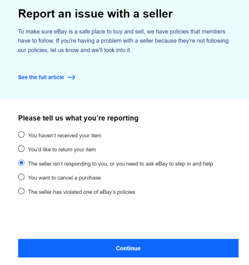 report seller