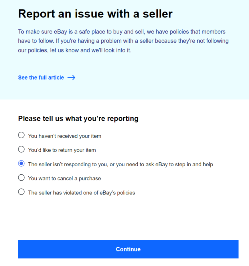 Report seller