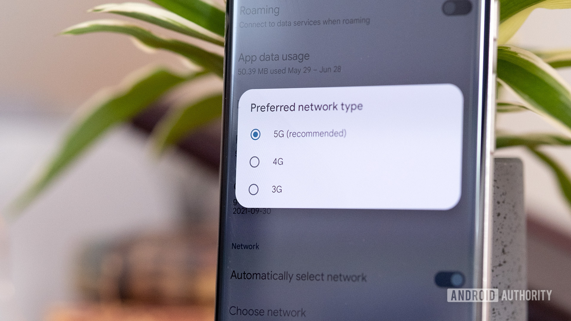 5G Preferred Network Setting