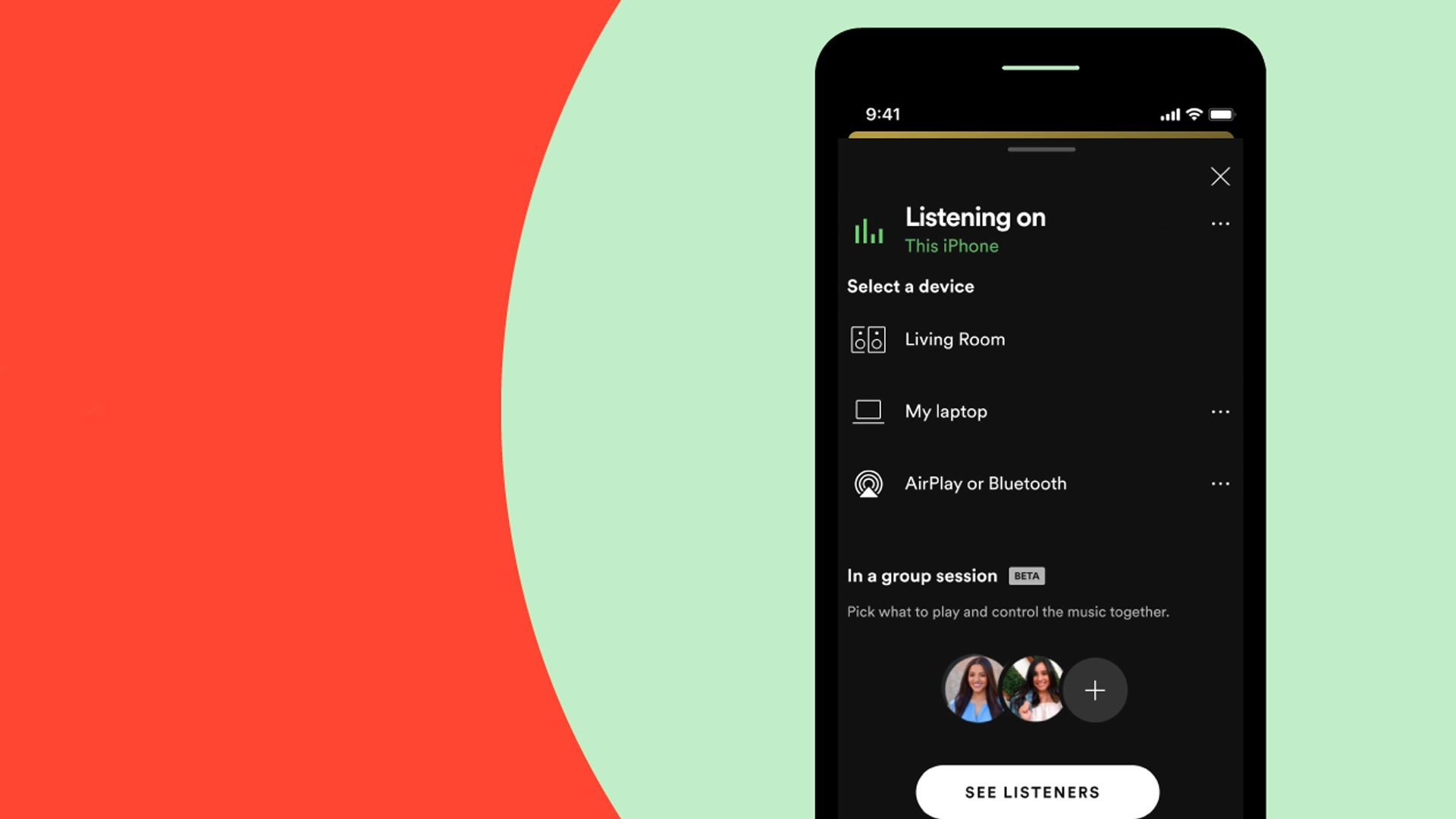 A Spotify group session promo image without the beta tag