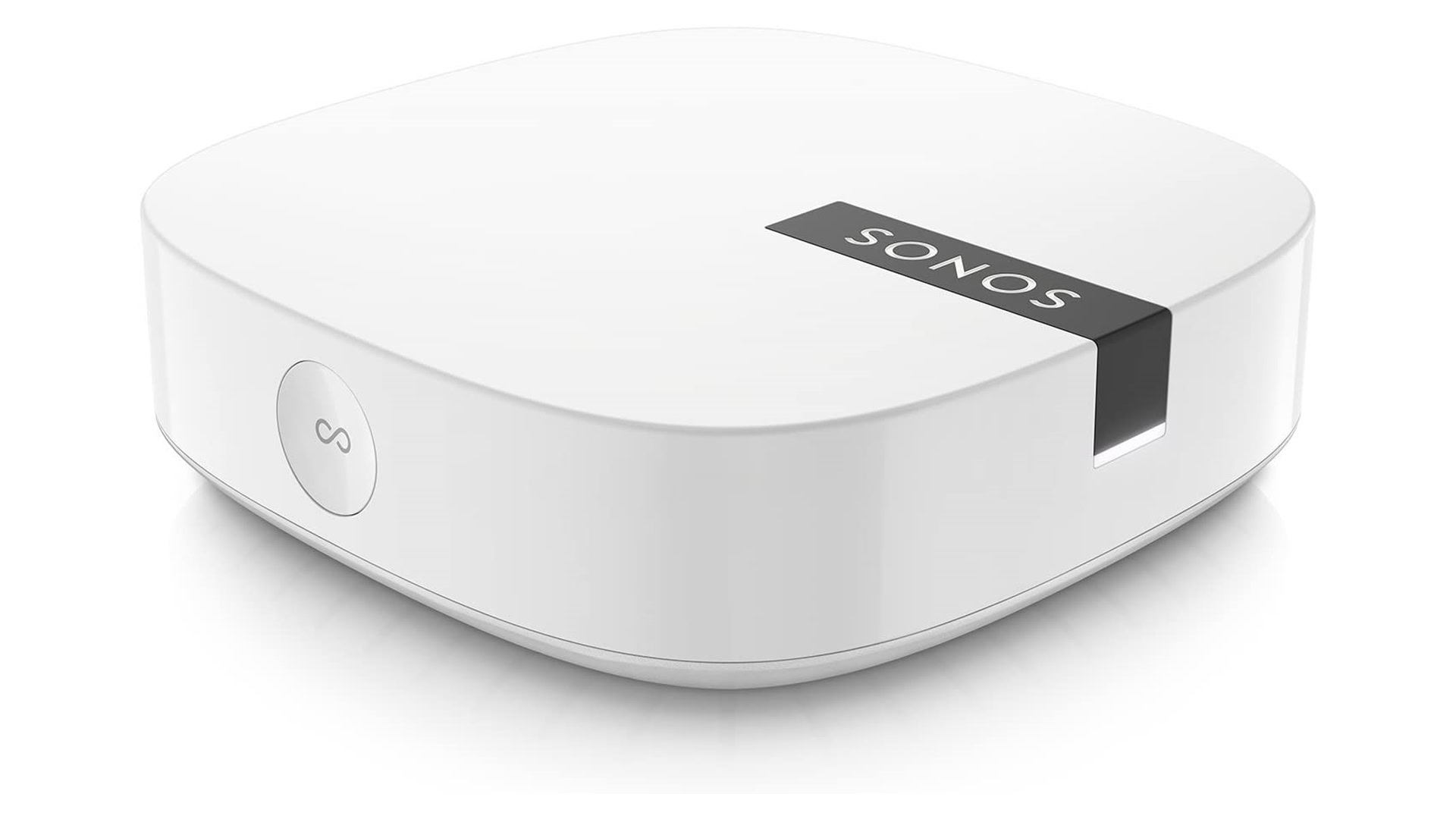 An isometric view of the Sonos Boost