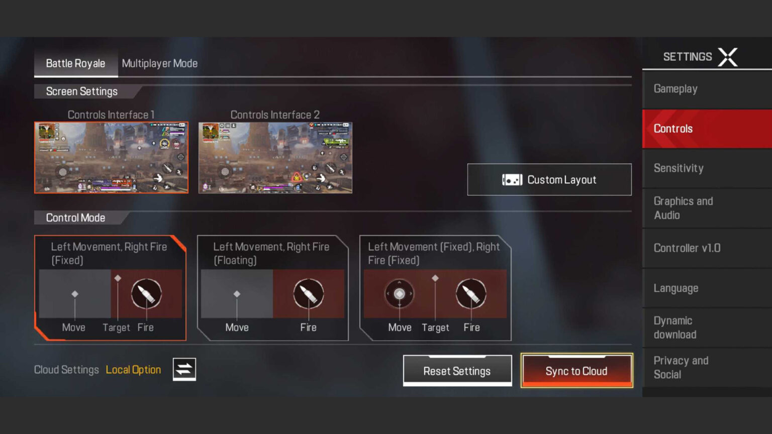 How to configure onscreen controls in Apex Legends Mobile