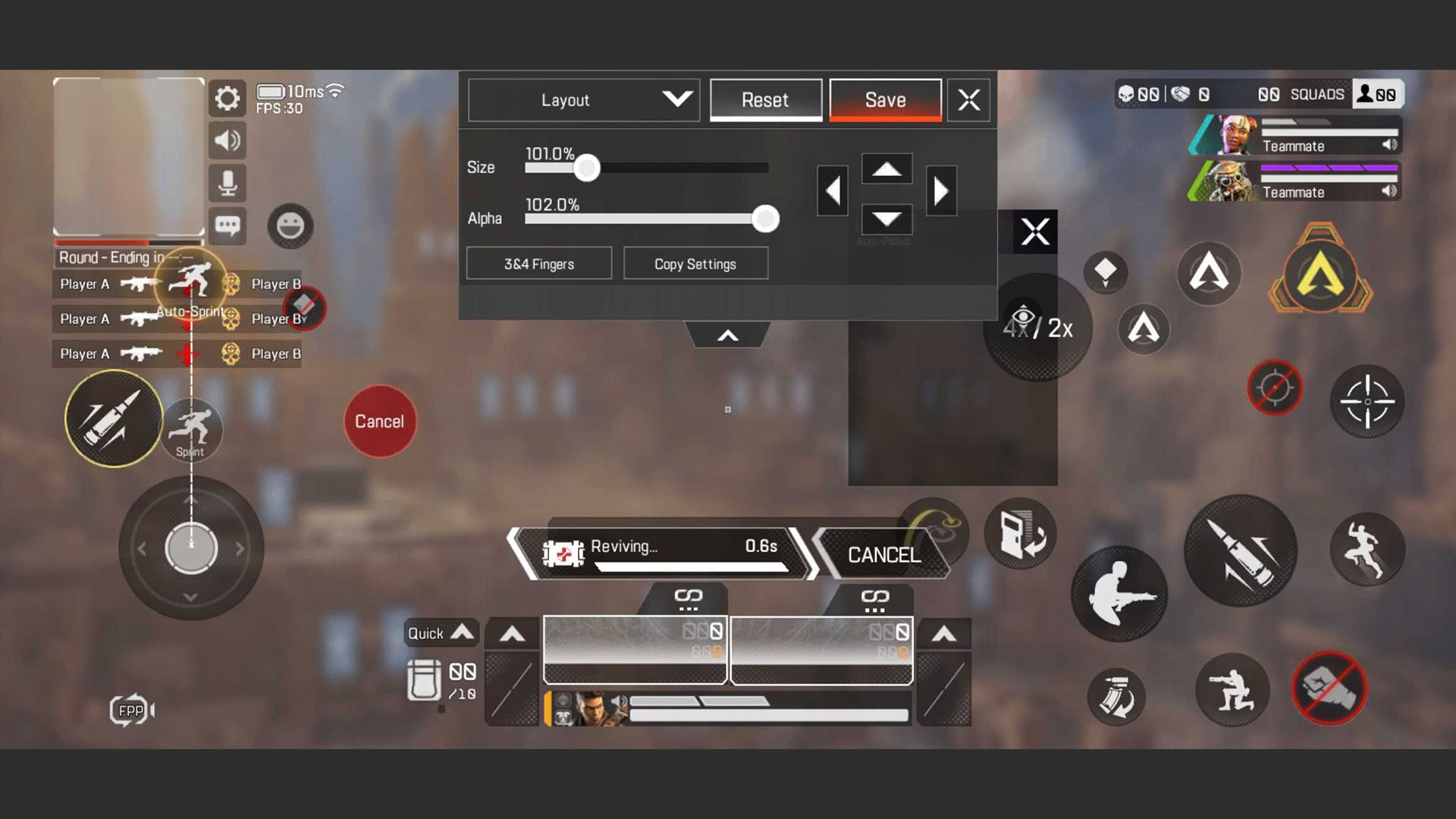 Apex Legends Mobile Custom Layout editor 1